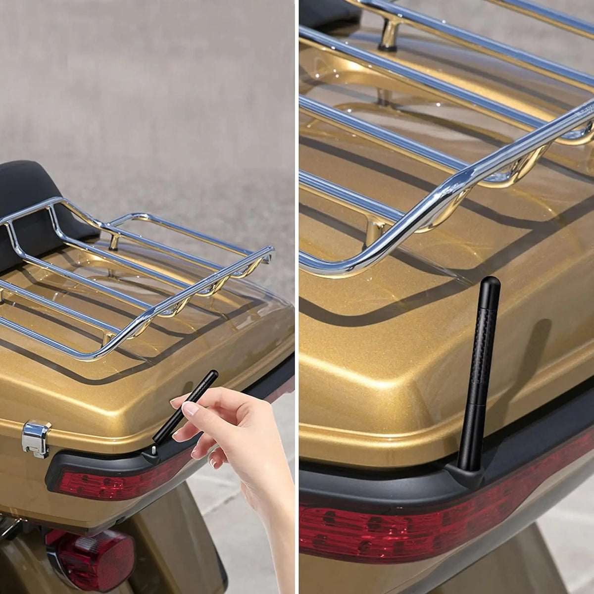 Par de Antenas Cortas para H-D Touring Electra Glide / Road Glide | 12 cm