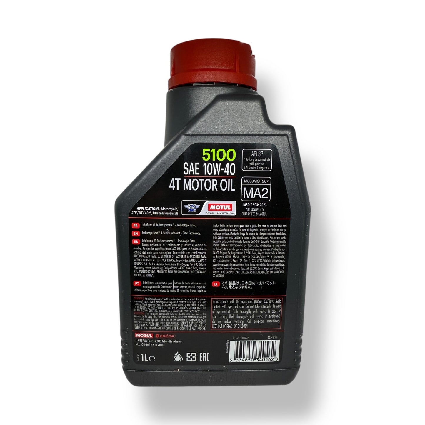Aceite semi sintetico motul 5100 10w40