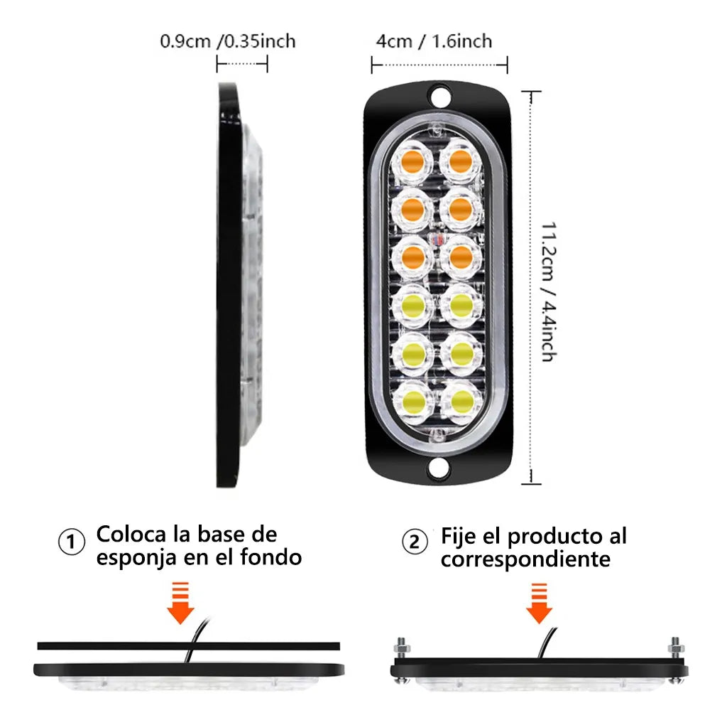 Estrobos amarillo/blanco Pixel 17 modos