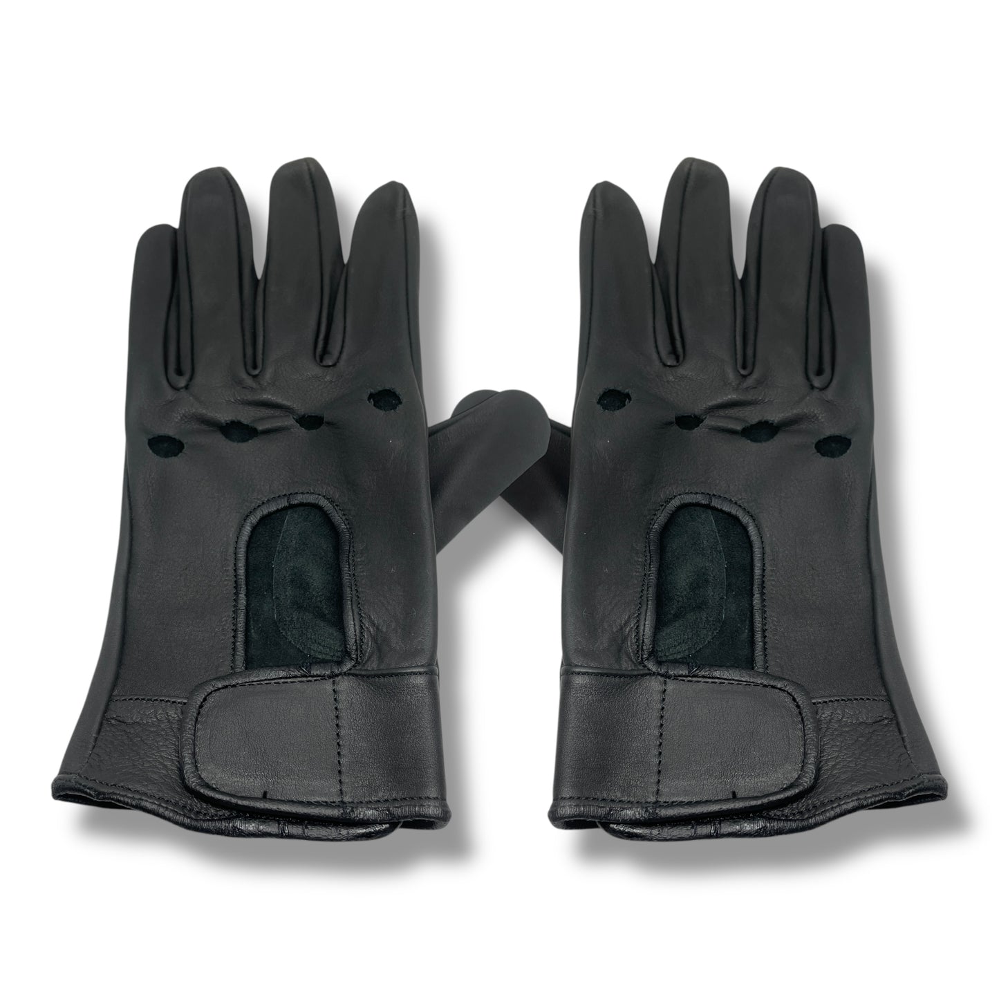 Guantes de piel perforados