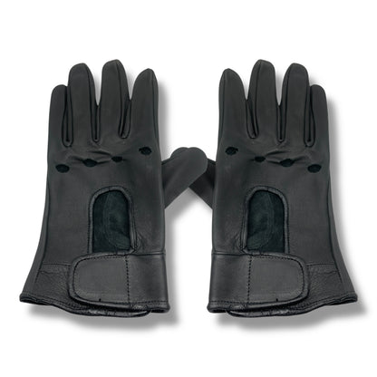 Guantes de piel perforados