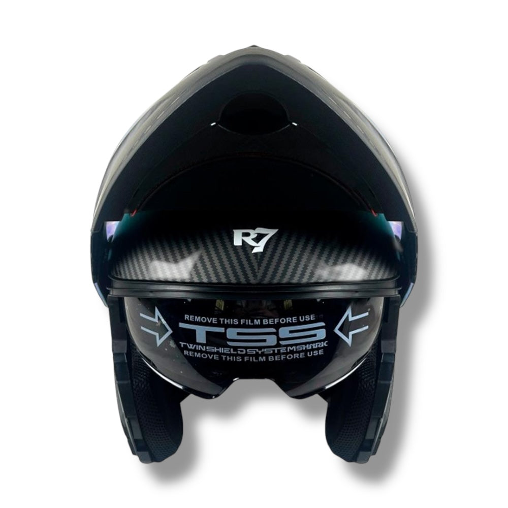 Casco abatible R7 Alfa Night Vision Fibra de Carbón