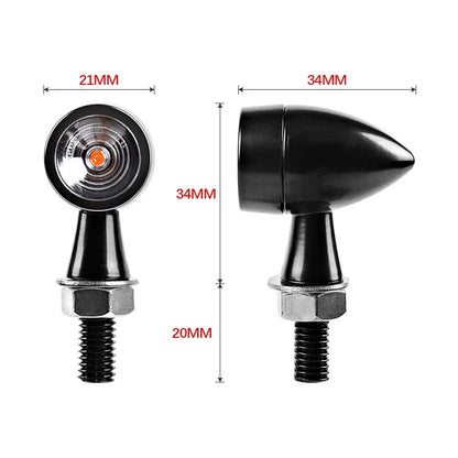 Mini Direccionales LED Tipo Bala 8mm | Ámbar / Rojo