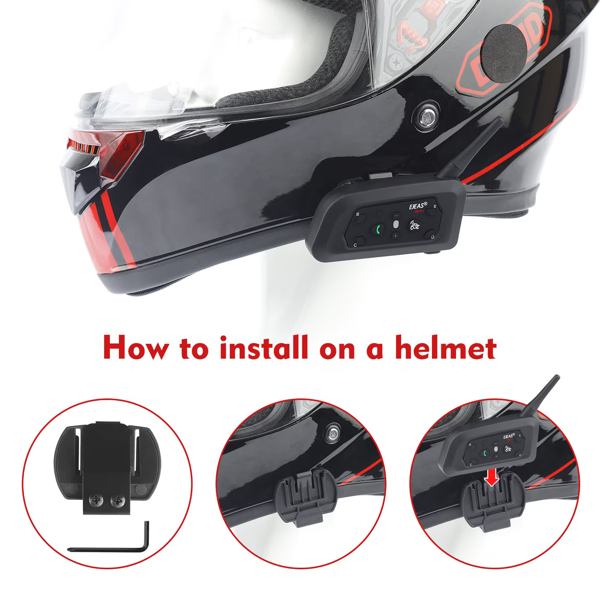 Intercomunicadores Ejeas V6 Pro para Casco | 2 Piezas