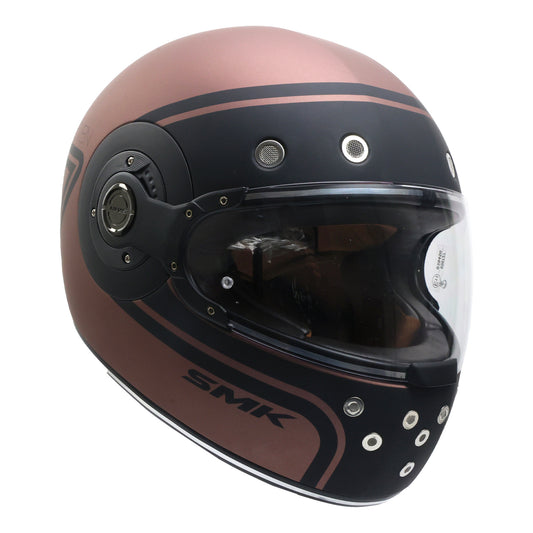 Casco Integral SMK Retro Seven GL720 Negro/Dorado Mate | DOT