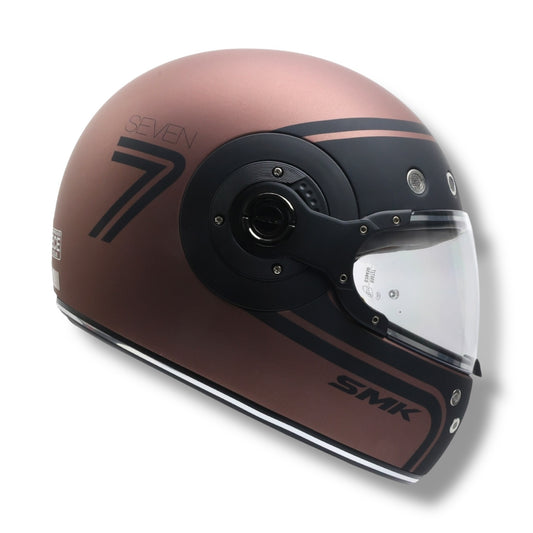 Casco SMK Retro Seven dorado