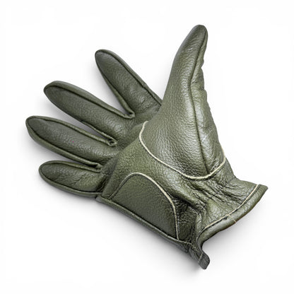 Guantes de piel vintage verde