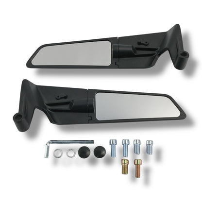 Espejos deportivos tipo alerón (H2) base universal