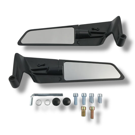 Espejos deportivos tipo alerón (H2) base universal