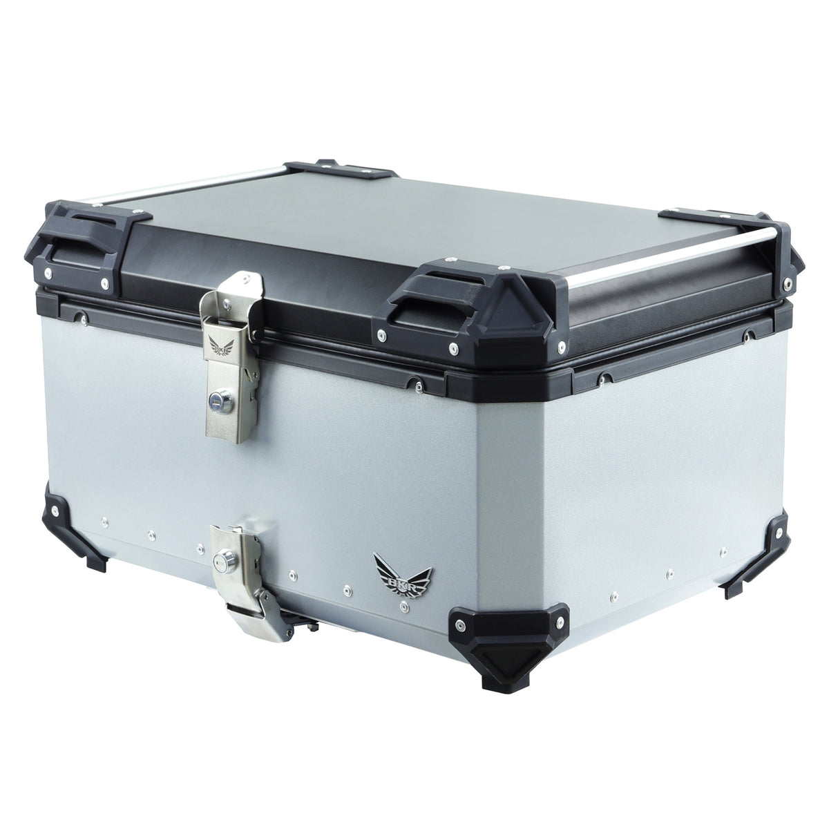 Caja Trasera de Aluminio BKR 65 Litros Plateada | Top Case para Motocicleta