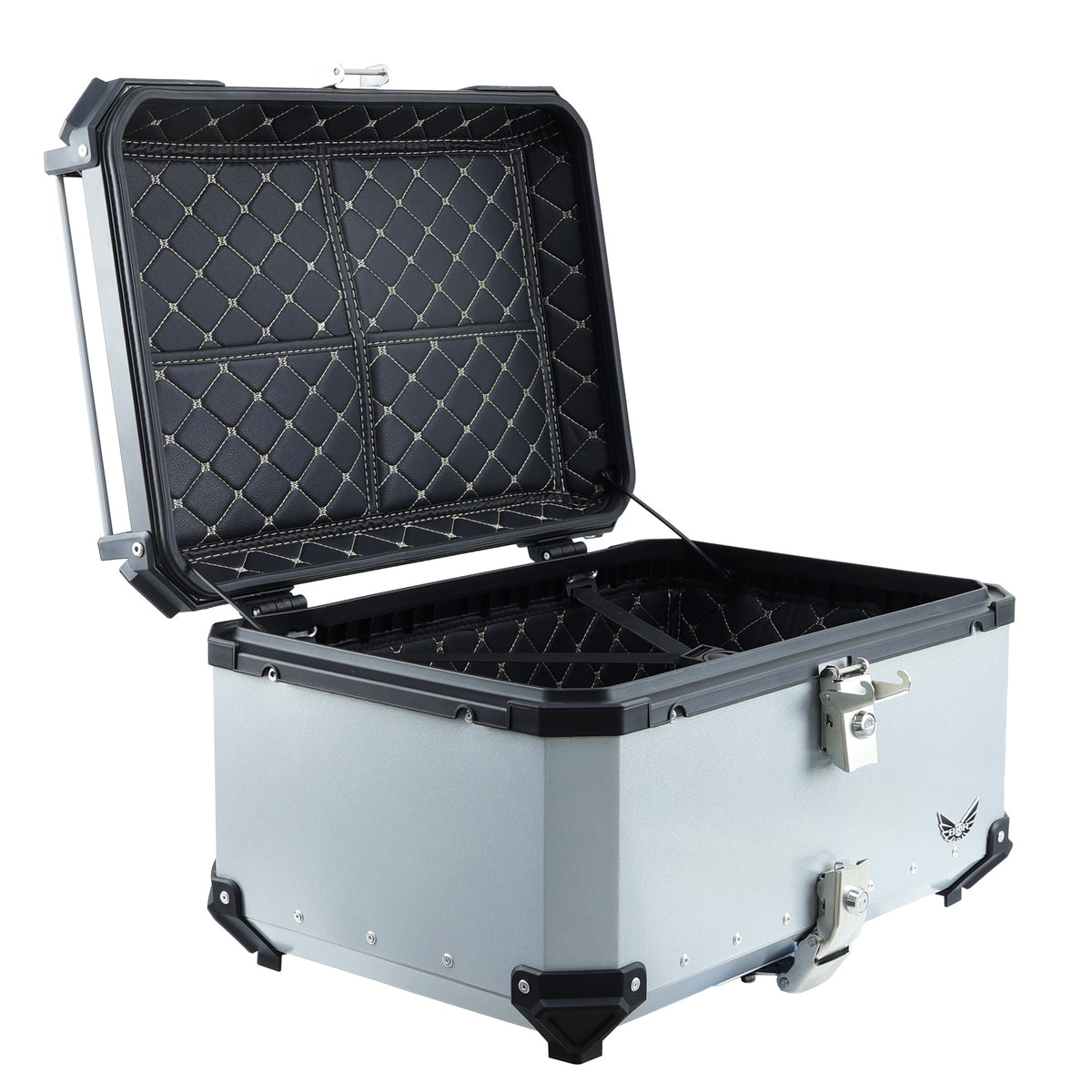 Caja Trasera de Aluminio BKR 65 Litros Plateada | Top Case para Motocicleta
