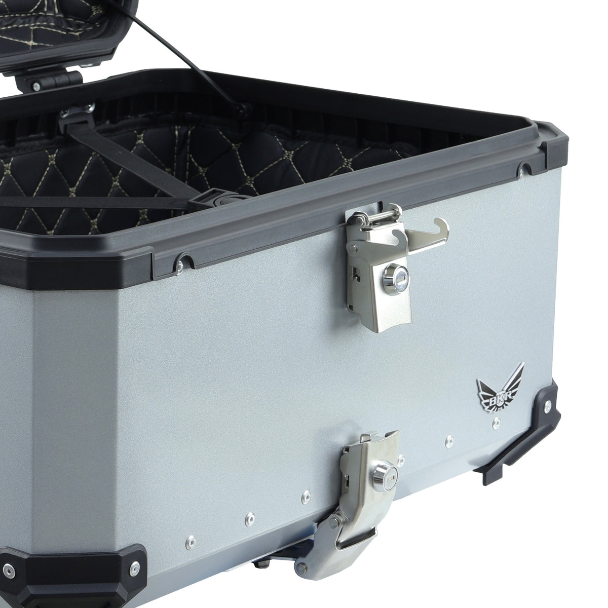 Caja Trasera de Aluminio BKR 65 Litros Plateada | Top Case para Motocicleta