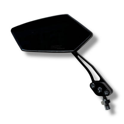 Espejos custom racing negro/fibra