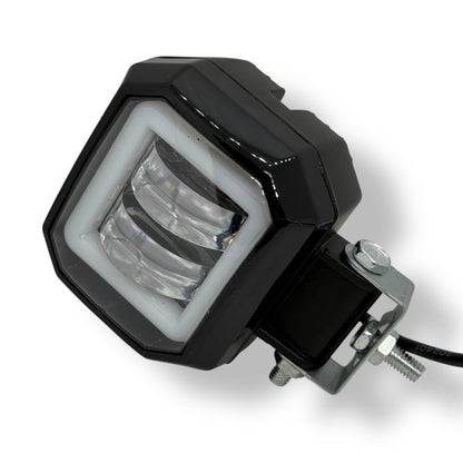 Faro Auxiliar 2 LED Cuadrado | DRL Blanco
