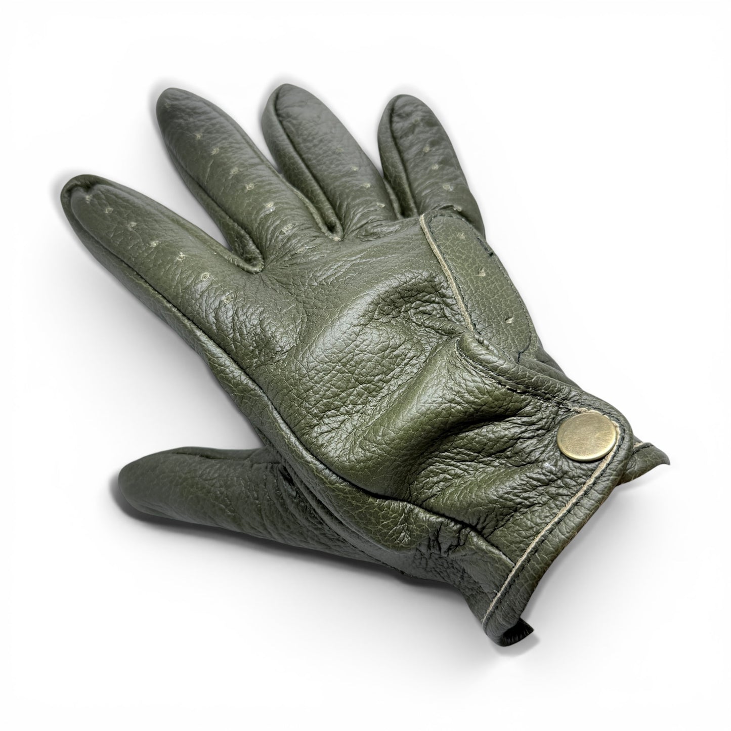 Guantes de piel vintage verde