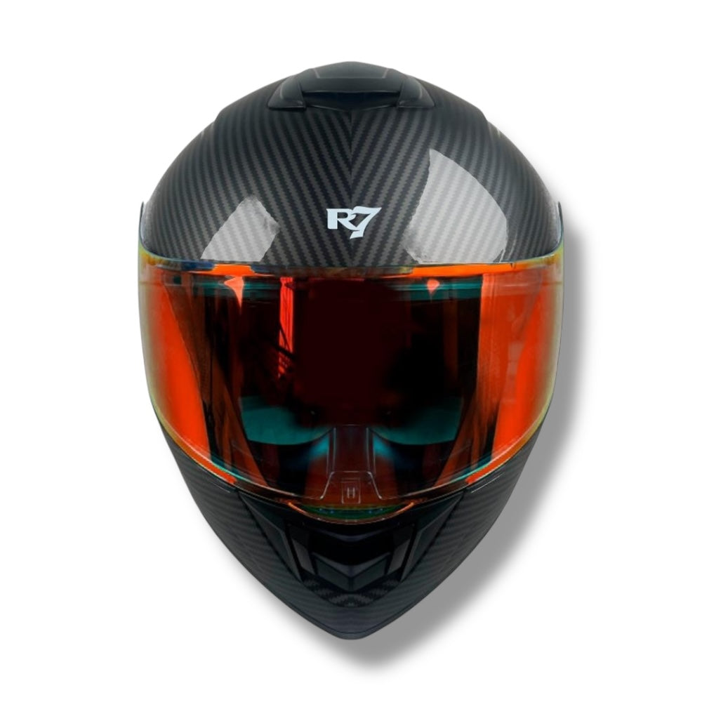 Casco abatible R7 Alfa Night Vision Fibra de Carbón