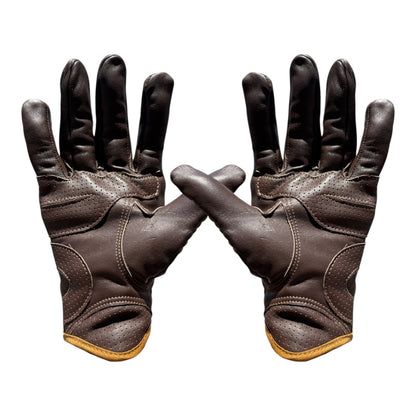 Guantes G2 de piel cafe con protección suave