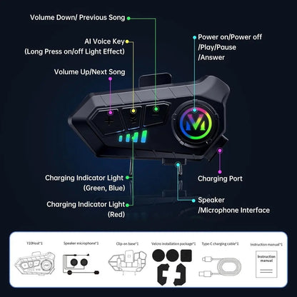Intercomunicador Bluetooth para Casco Y10
