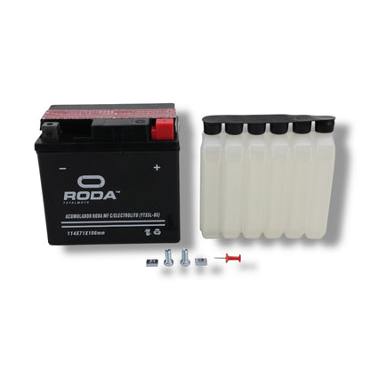 Acumulador MF con Electrolito Roda YTX5L-BS (12V / 4A)