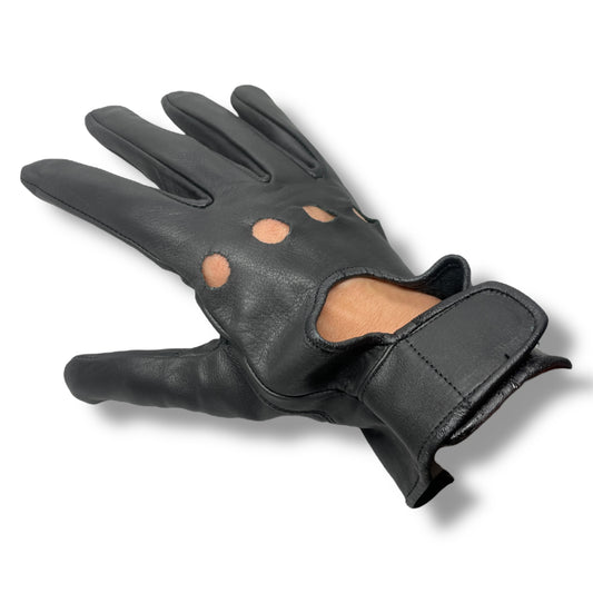 Guantes de piel perforados