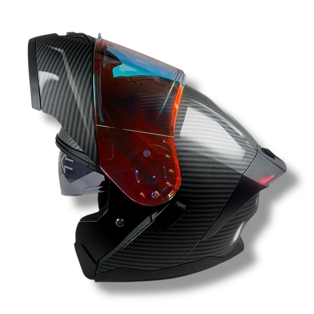 Casco abatible R7 Alfa Night Vision Fibra de Carbón