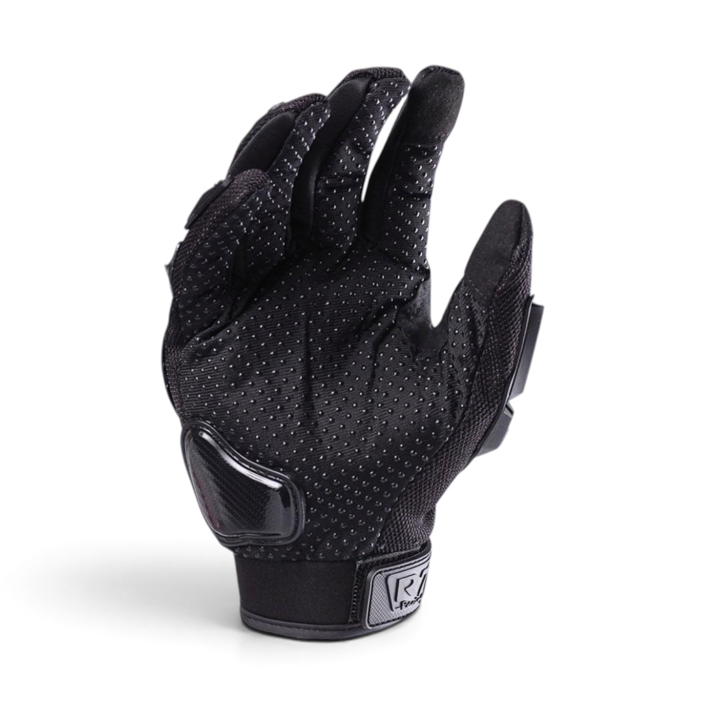 Guantes negros R7 con protección y limpiador de mica