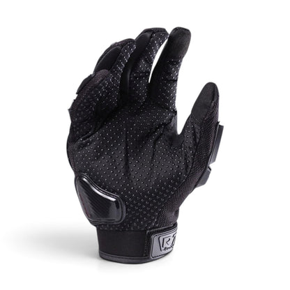 Guantes negros R7 con protección y limpiador de mica