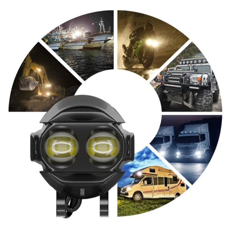 Par de Faros Auxiliares LED de Lupa Doble Color | 40W