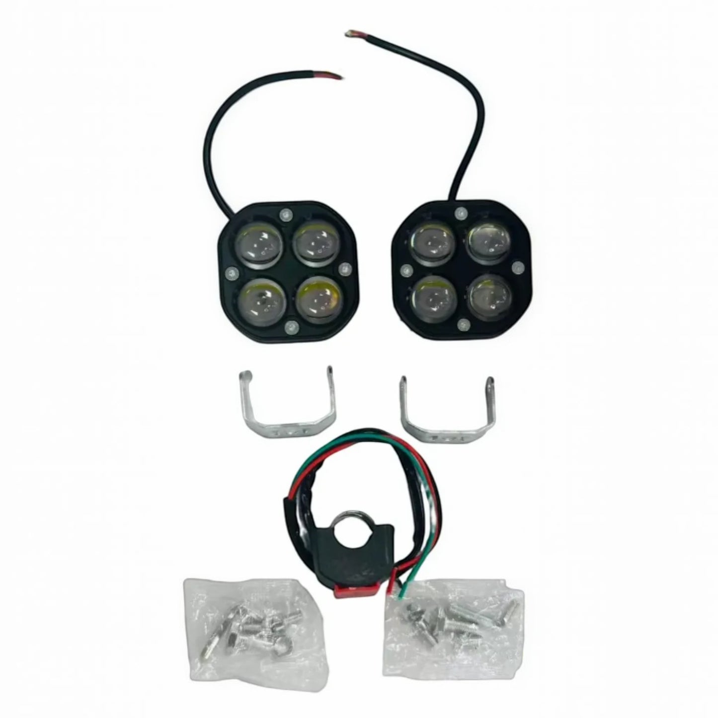 Par de Faros Auxiliares LED de Lupa Doble Color | 80W