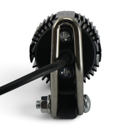 Faro auxiliar LED cuadrado con lupa | Estrobo + DRL