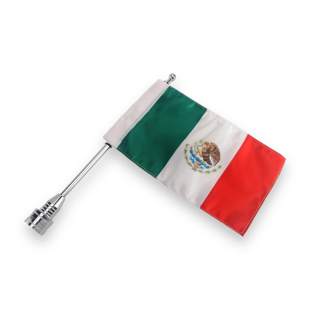 Bandera con soporte para moto