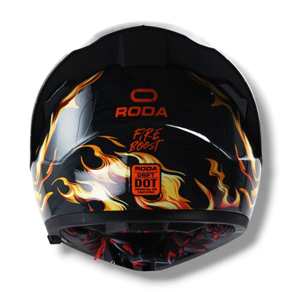 Casco RODA Drift Fire Boost Negro (DOT)