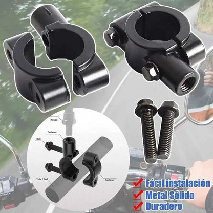Par de Abrazaderas Universales para Espejos | Manubrio 7/8"