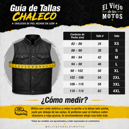 Chaleco Chopper de Piel Genuina | SOA