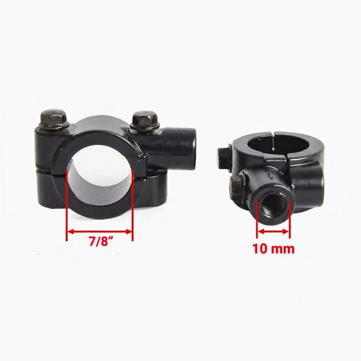 Par de Abrazaderas Universales para Espejos | Manubrio 7/8"