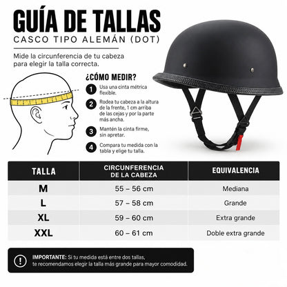 Casco abierto tipo aleman (DOT)