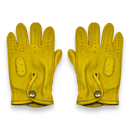 Guantes vintage de piel Mustard