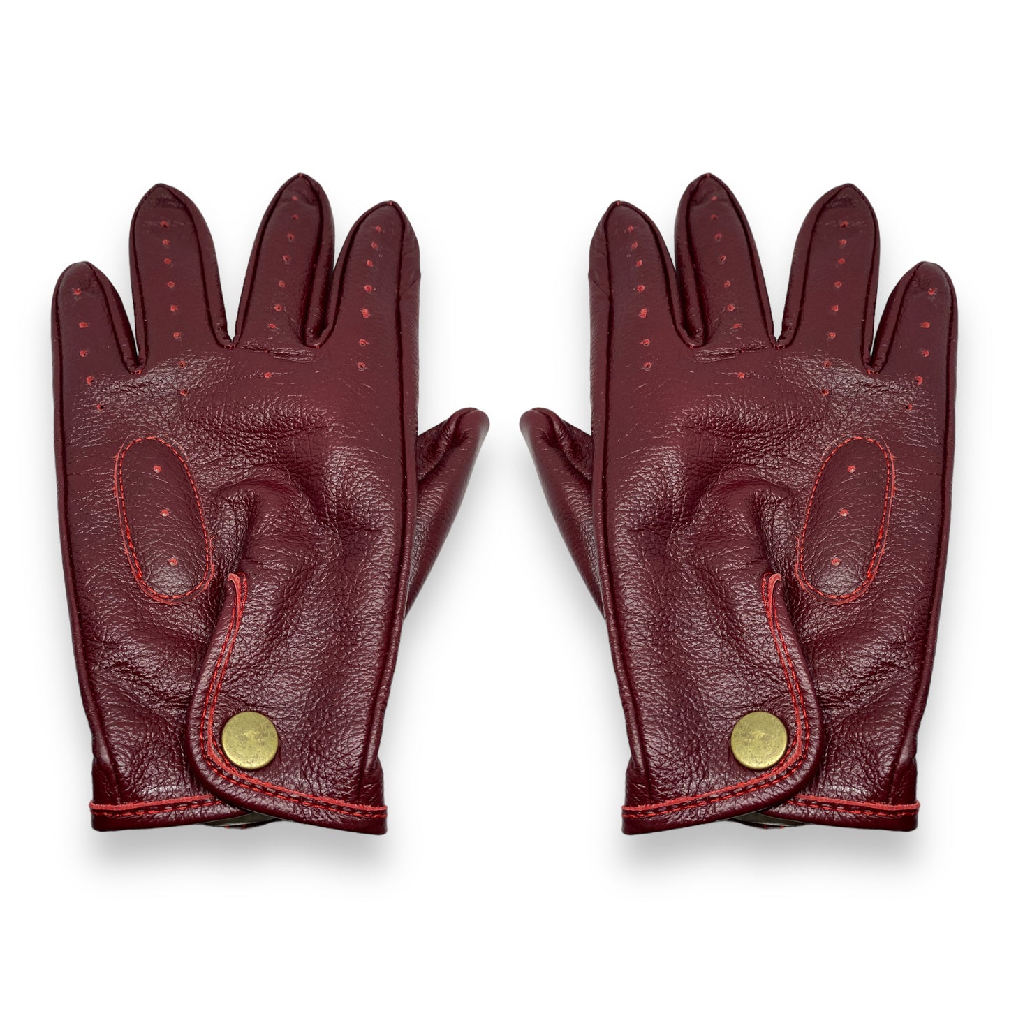 Guantes vintage de piel Cherry Red