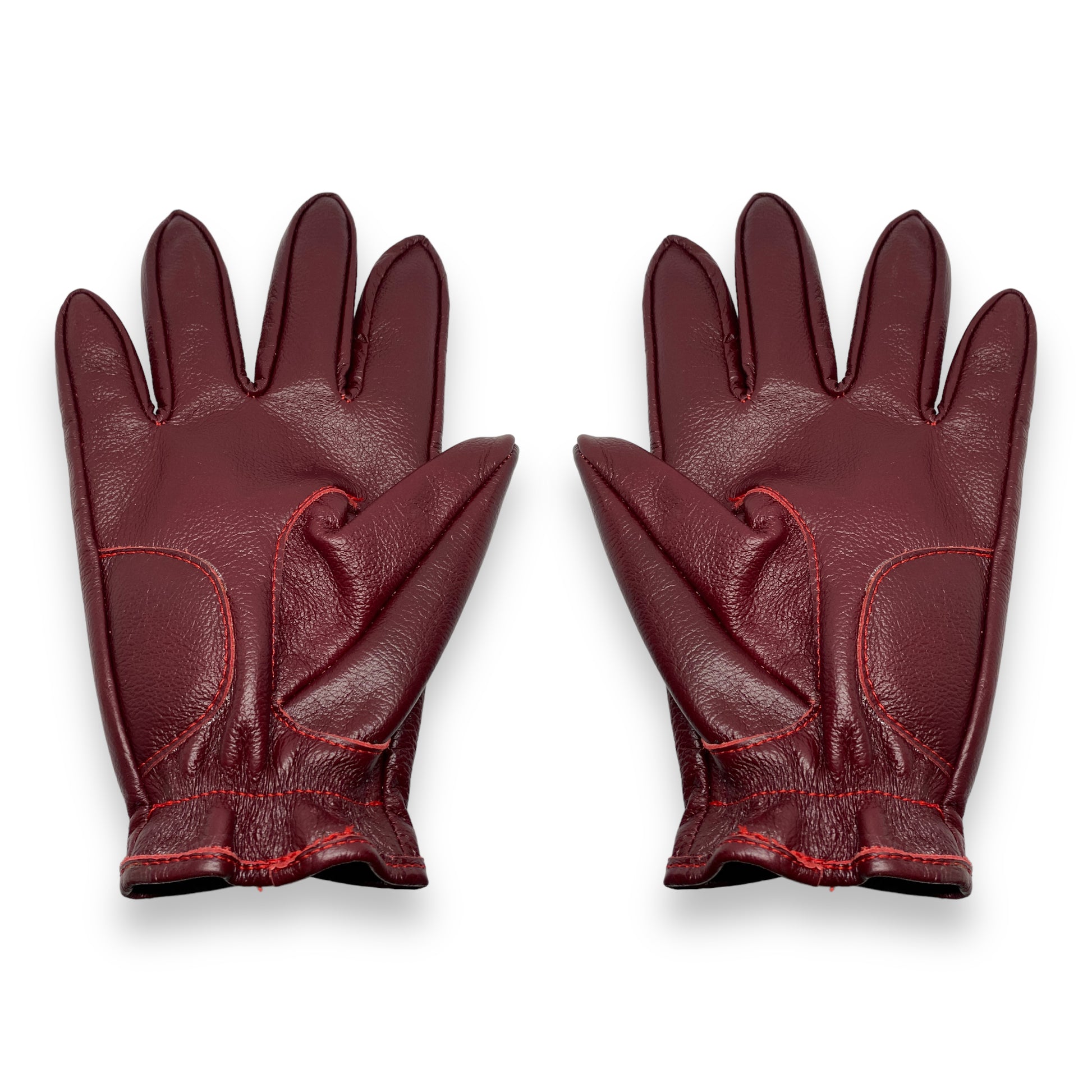 Guantes vintage de piel Cherry Red