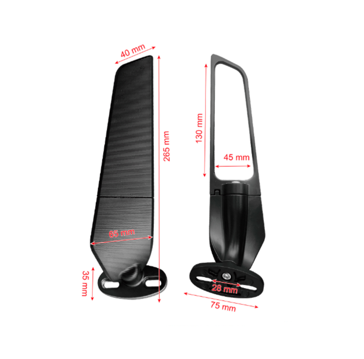 Espejos deportivos tipo alerón (H2)