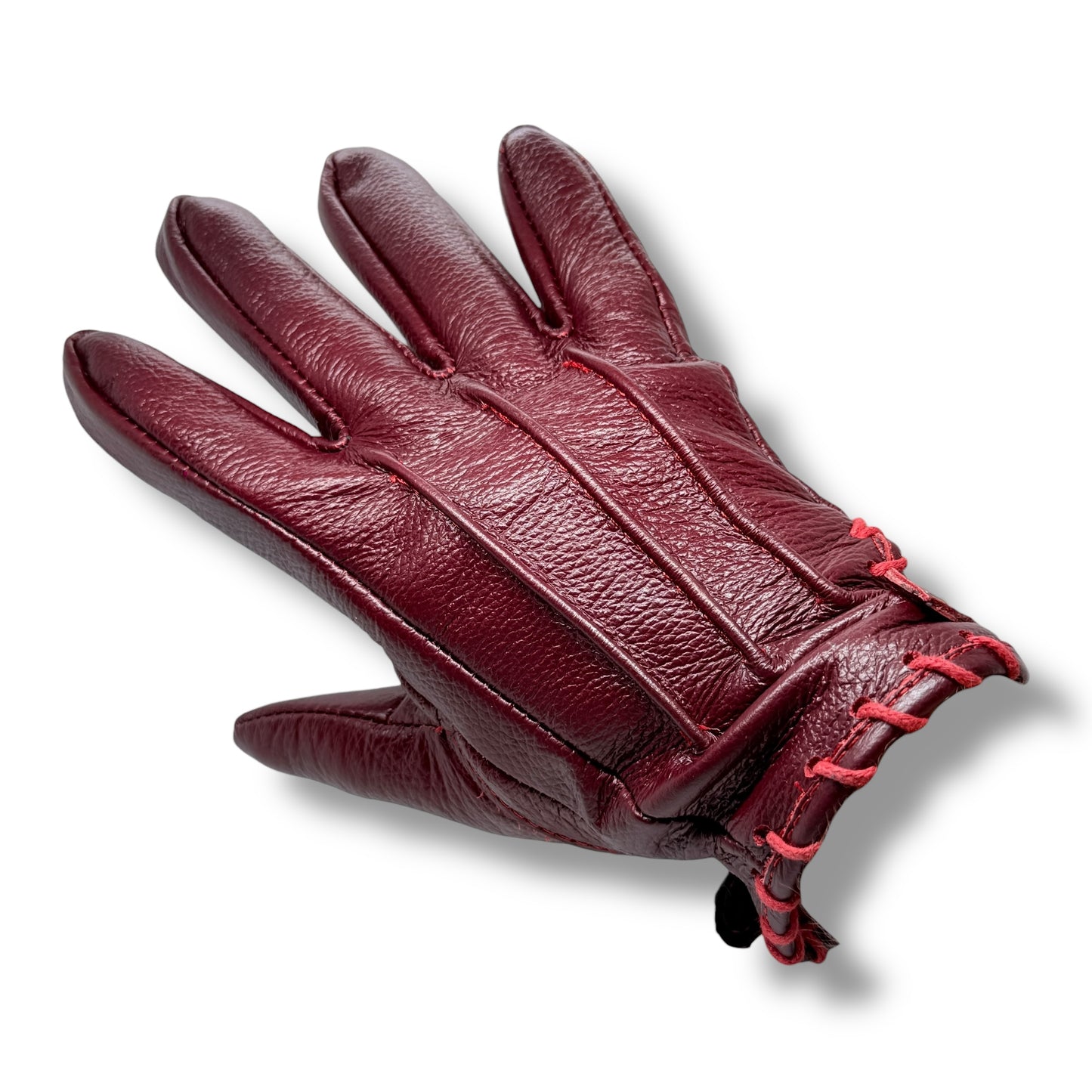 Guante Rojo vintage cosido