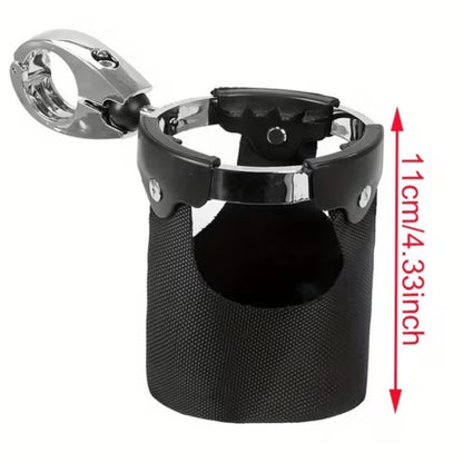 Portavasos para motocicleta 360° cromado (ABS)