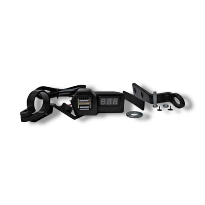 Cargador USB dual con pantalla medidor de voltaje