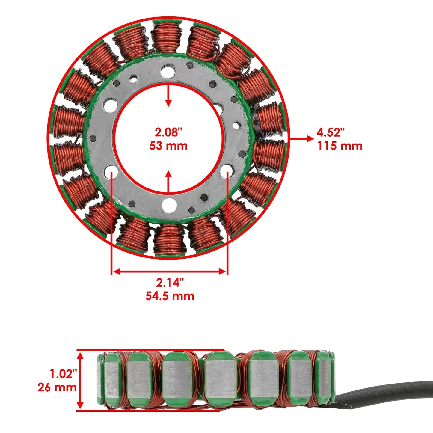 Estator para Yamaha V-Star 650 (XVS650) 2004–2016