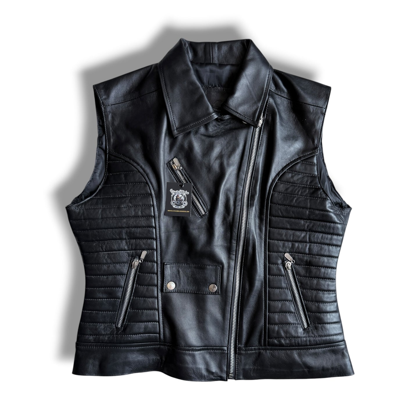 Chaleco de piel Rocker para dama ll