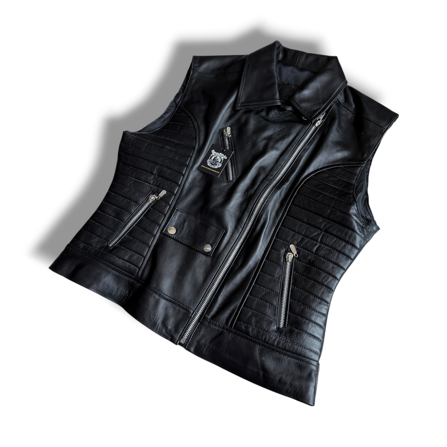 Chaleco de piel Rocker para dama ll