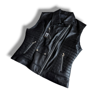 Chaleco de piel Rocker para dama ll