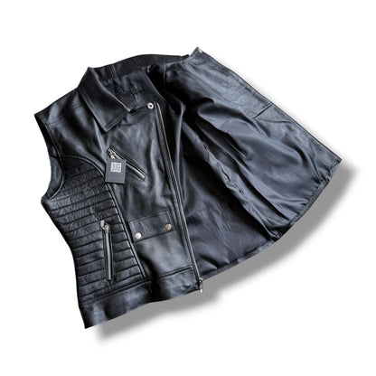 Chaleco de piel Rocker para dama ll