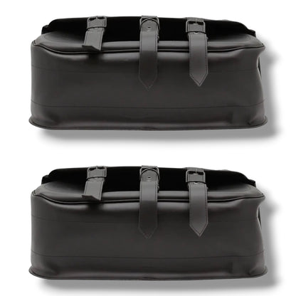 Alforjas de vinipiel para moto Solid Black XL