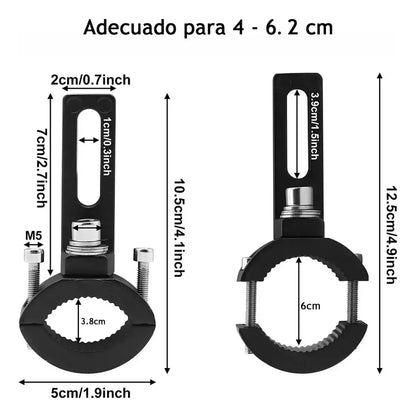 Soporte Base con Abrazadera para Faros Auxiliares de Motocicleta